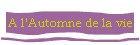 A l'Automne de la vie